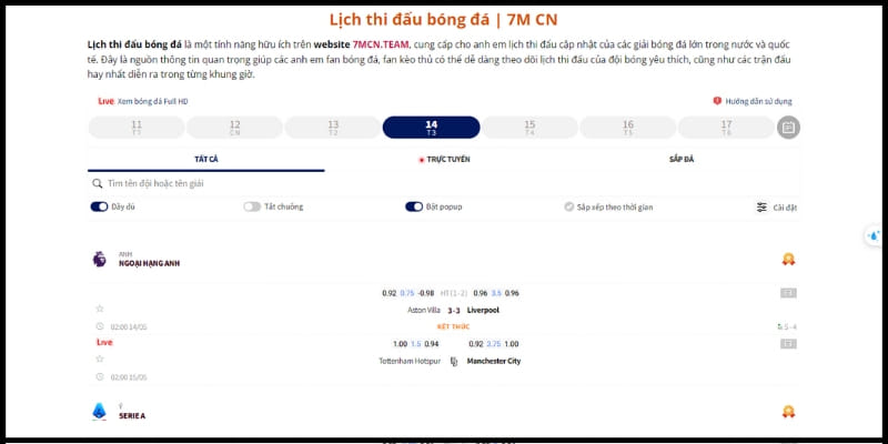 Đôi nét về Livescore tại kênh tin tức